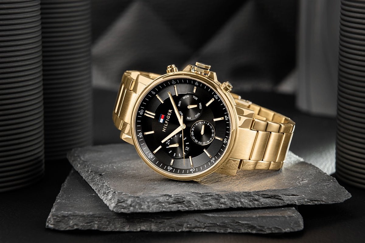 Tommy Hilfiger Kyle 1791632 Men’s Chronograph Watch Stainless Steel Silver with Original Box - Afanaya